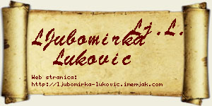 LJubomirka Luković vizit kartica